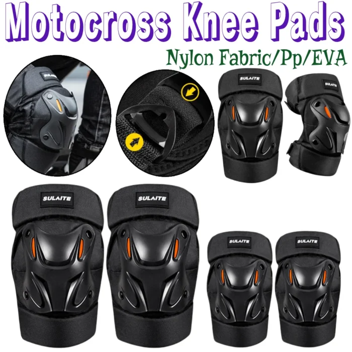 Motocross Knee Pads Adjustable Riding Elbow Guard Shockproof Racing Knee Pads Motorcycle Elbow Protector for MTB Riding Off-Road - Image 2