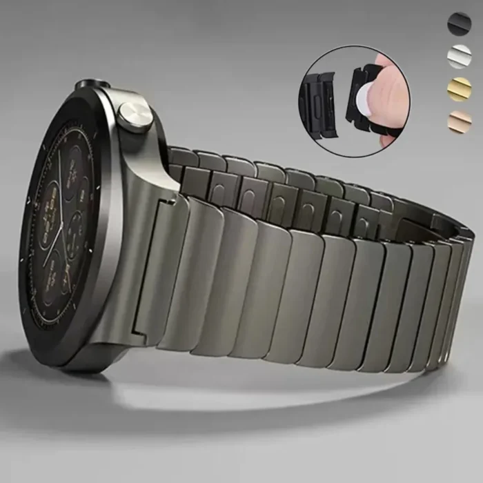 Luxury 22mm Stainless Steel Watch Band for Huawei Watch 4Pro GT5 46MM Strap for Samsung Watch 7 40/44mm Amazfit Balance Bracelet - Image 1