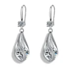 Fine New 925 Sterling Silver Luxury Crystal Zircon Earrings Charms for Woman cute Engagement Wedding Jewelry drop gift - Image 4