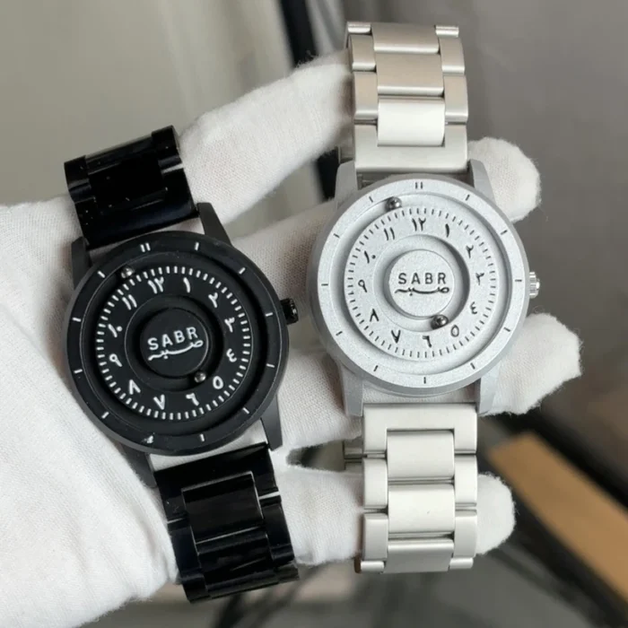 Sabr Arabic Numerals Men's Watch Magnetic Bead Hands with Graduations Custom Mirrorless Watch Gift Box Set - Image 1