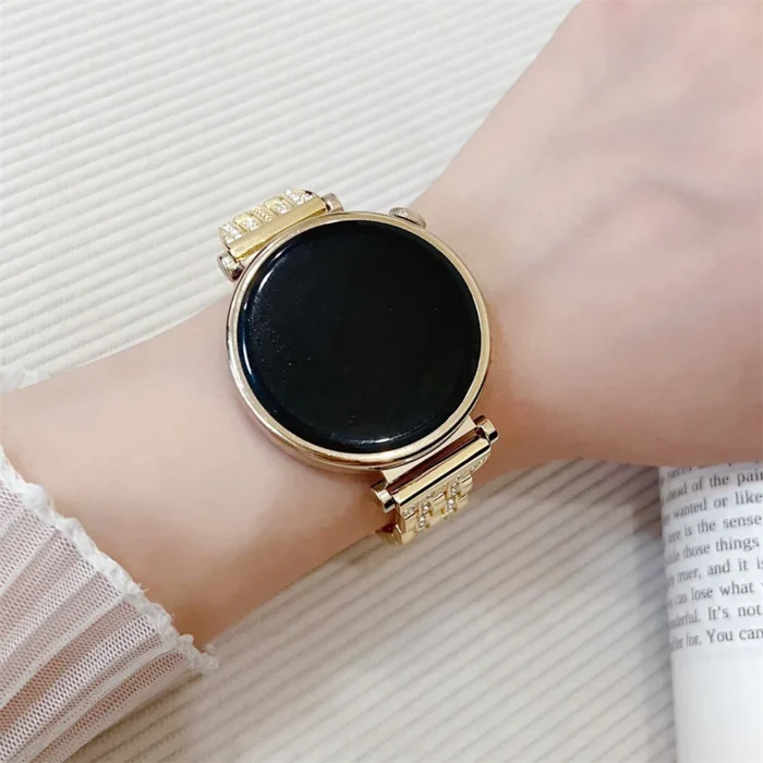 Luxury Diamond Metal Smartwatch Strap 18mm For Huawei Band GT4 Watchband Jewelry Stainless Steel Sport Wristband Replacement - Image 4