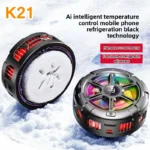 K21 Fast Cooling Mobile Phone Radiator, Game Cooler, Semiconductor Cooling Heat Sink, RGB, Temperature Display - Image 2