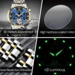 OLEVS 6607 Luxury Automatic Watch for Men Hollow Out Skeleton Men's Wristwatch Waterproof Watches Original Mechanical Hand Clock - Image 6