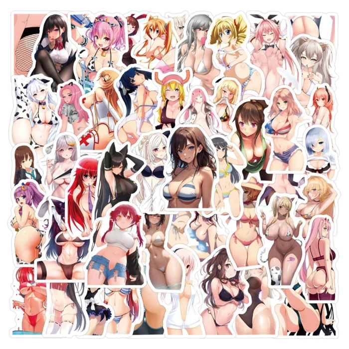 10/30/60/120pcs Cartoon Hentai Sexy Anime Girl Stickers Adult Waifu Decoration Decals DIY Phone Case Notebook Laptop Sticker Toy - Image 1