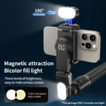 AOCHUAN Smart M2PRO Black Smartphone Gimbal Stabilizer Face Tracking Gimbal Stabilizer For iphone and Android handheld Gimbal - Image 5