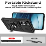 Capa For Xiaomi Redmi Note 14 5G Case Armor Slide Camera Lens Protector Back Cover for Redmy Note14 Shockproof Ring Stand Funda - Image 5