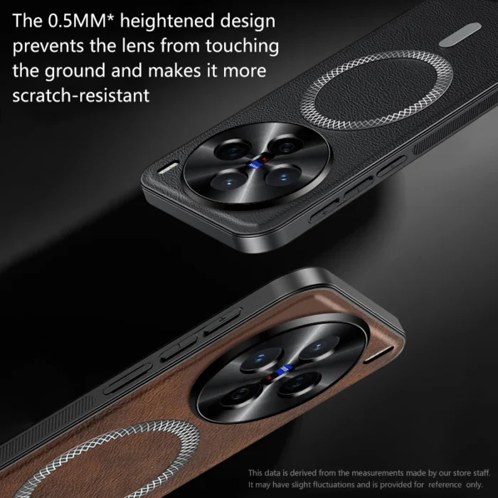 Funda For VIVO X200 Pro Mini X200 Ultra Case Magnetic Luxury Business Leather Texture for Magsafe Wireless charging Back Cover - Image 3