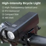 Potable 1000LM Bicycle Headlight Rechargeable Waterproof LED Front Light Warning Bright MTB Bike Lamp Outdoor - Image 4