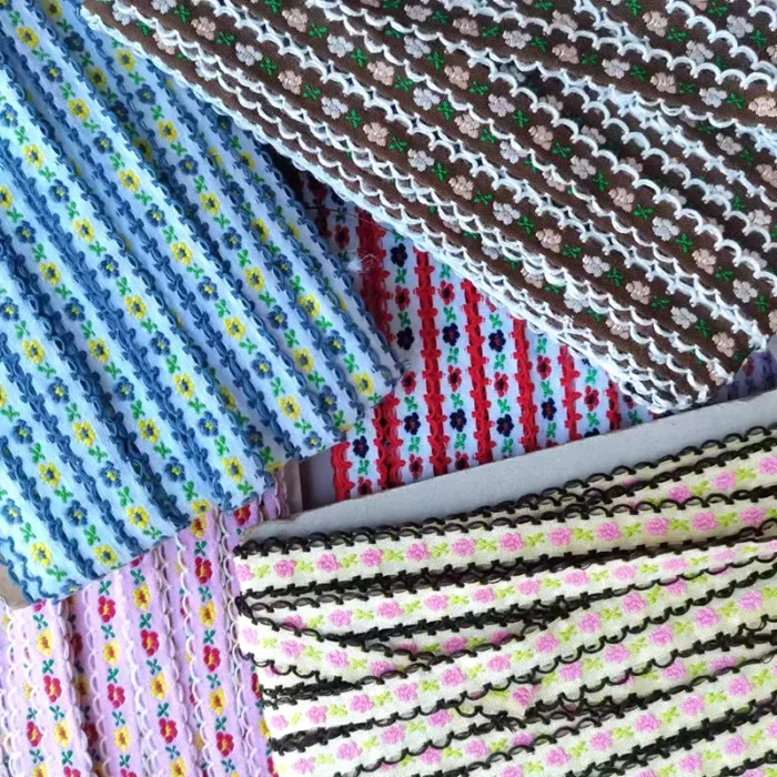 Ethnic Embroidery Lace Trim, Countryside Style Ethnic Woven Ribbon Decoration, 1cm Small Floral Clothing Accessory - Image 3