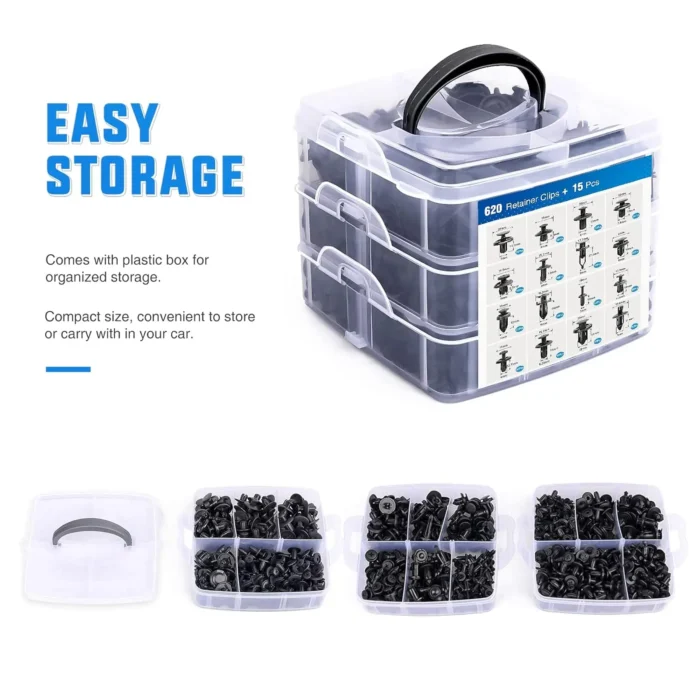 Car Retainer Auto Fasteners Push Trim Plastic Clips Pin Rivet Bumper Kit Screw Door Trim Panel Retainer Auto Bumper - Image 6