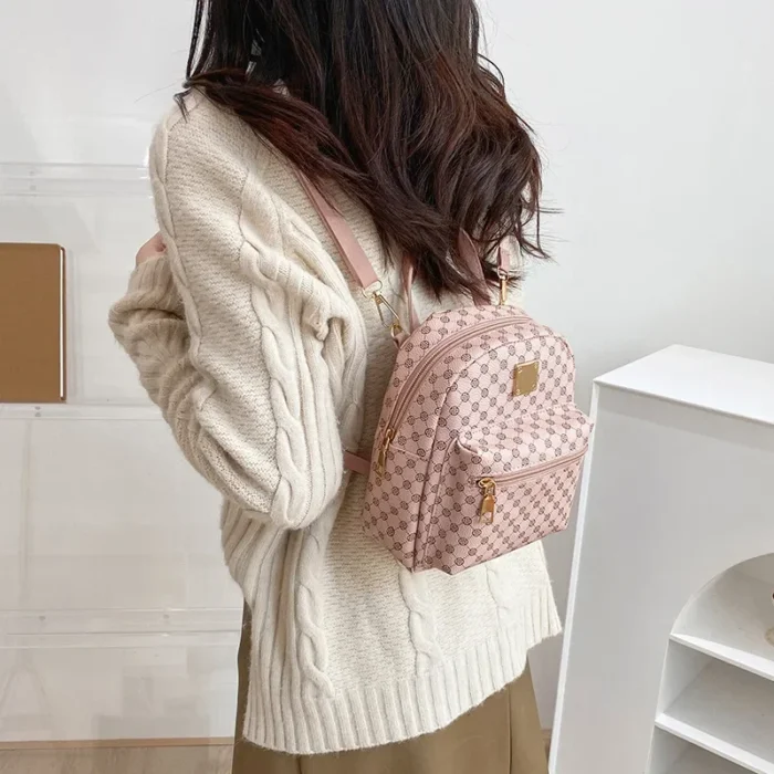 2024 New Fashion Casual Women Mini Backpack Luxury Pu Leather Small Bag School Girl Backpacks style Ladies Cute Travelling - Image 5