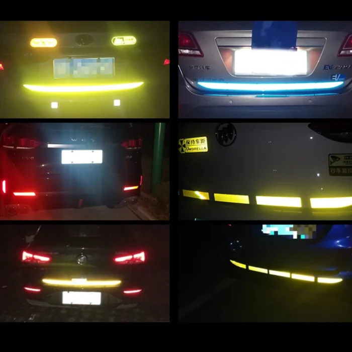 Car Sticker Reflective Warning Safety Tape Anti Collision Warning Reflective Sticker for Automobile Trunk Exterior Accessories - Image 2