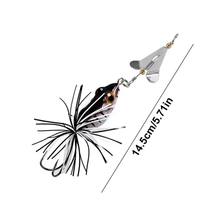 14.5cm/10.5g Fishing Jump Frog Lure Hard Bait Lure with Double Sharp Hooks Baits Simulation Frog Lures Fishing Accessory - Image 6