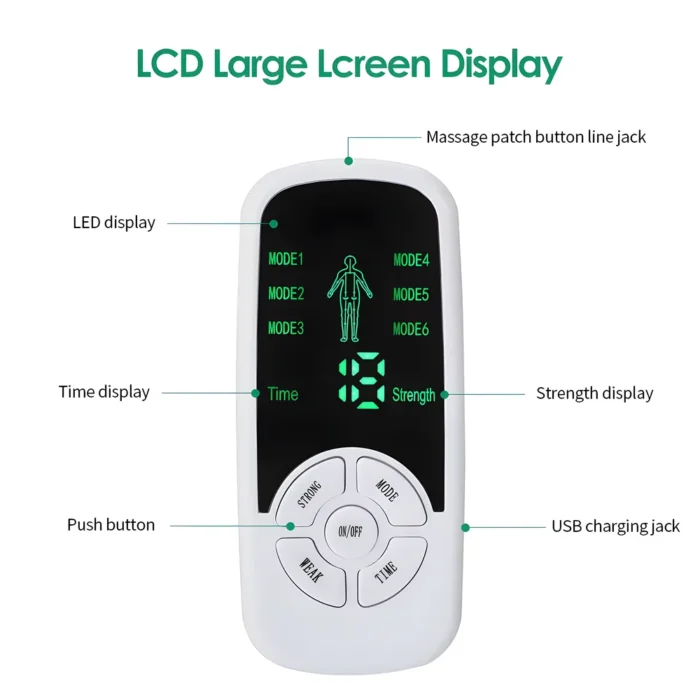 EMS Electric Muscle Therapy Stimulator 6 Modes Tens Unit Machine Meridian Physiotherapy Pulse Abdominal Prostate Body Massager - Image 5