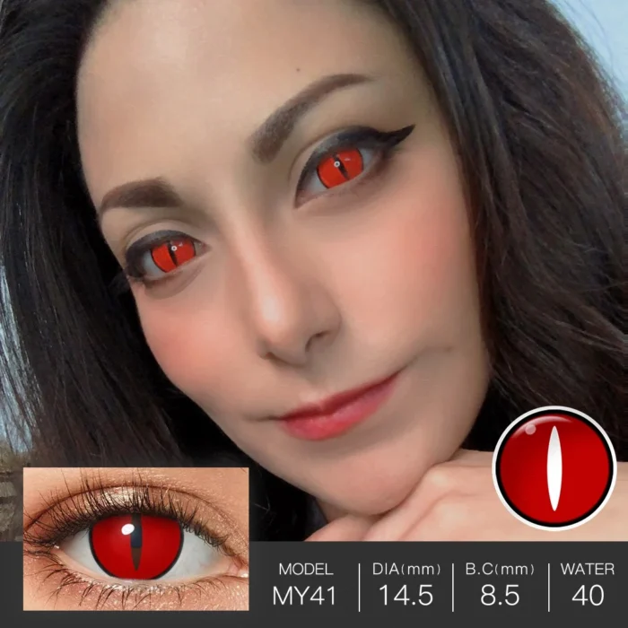 Halloween Contact Lenses Sharingan Eye Cosplay Contact Lenses For Eyes Red Black Colored Contact Lenses Anime Accessories - Image 5