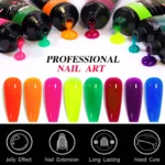 Crystal Fluorescent Nail Tips Extender UV Gel 15 ml Fluorescent Nails Art Extension Tool Quick Building Polish Gel Manicure Glue - Image 2