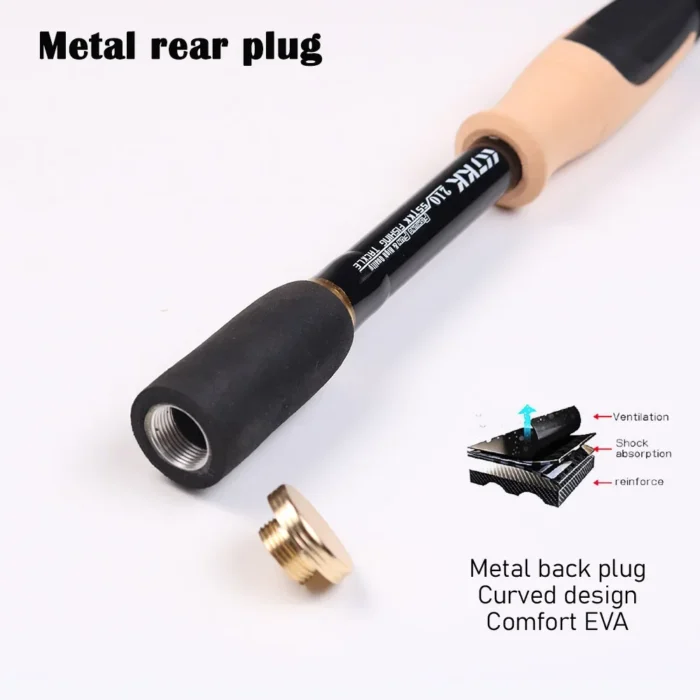 Fishing Lure Spinning Casting Rod Baitcasting Carbon Fiber Feeder 1.6M 1.8M 2.1M 2.4M Durable Cork Wooden Handle Travel Tackle - Image 3