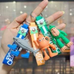 Italian Brainrot Animal Keychain Tung TungTung Sahur Tralalelo Shark Key Ring Anime Keychain Kids Keyring Funny Bag Pendant Gift