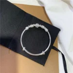 New Korean Fashion 925 Sterling Silver Lucky Beads Bangles for Women Bracelets Luxury Designer Party Wedding Jewelry Gifts - Image 3