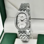 Ladies' Watches Fashionable Luxury Wrist Watch Diamond Encrusted Oval Roman Numeral Dial Quartz Watch Women's Clock - Image 4