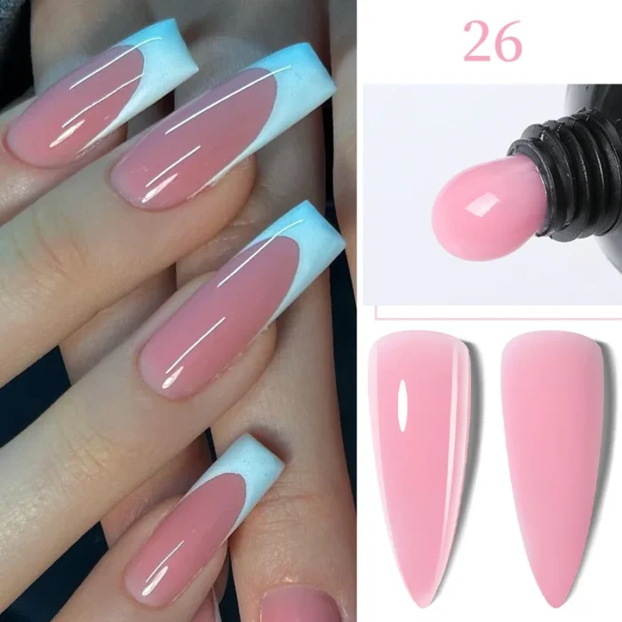 LILYCUTE 15ML Quick Extension Gel Nail Polish Nude Milk White Color Finger Prolong Acrylic Crystal Construction Hard Gel Varnish - Image 2