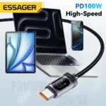 Essager 100W Type C To Type C Cable For iPhone 16 15 Samsung Huawei 5A PD Fast Charging For Macbook iPad Digital Dispaly Cable - Image 3