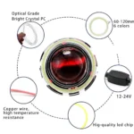 60mm 70mm Car COB LED Headlight Angel Eyes Bulb Halo Ring Lamp DC 12V DRL Fog Daytime Running Light Motorcycle Decorative Lights - Image 2