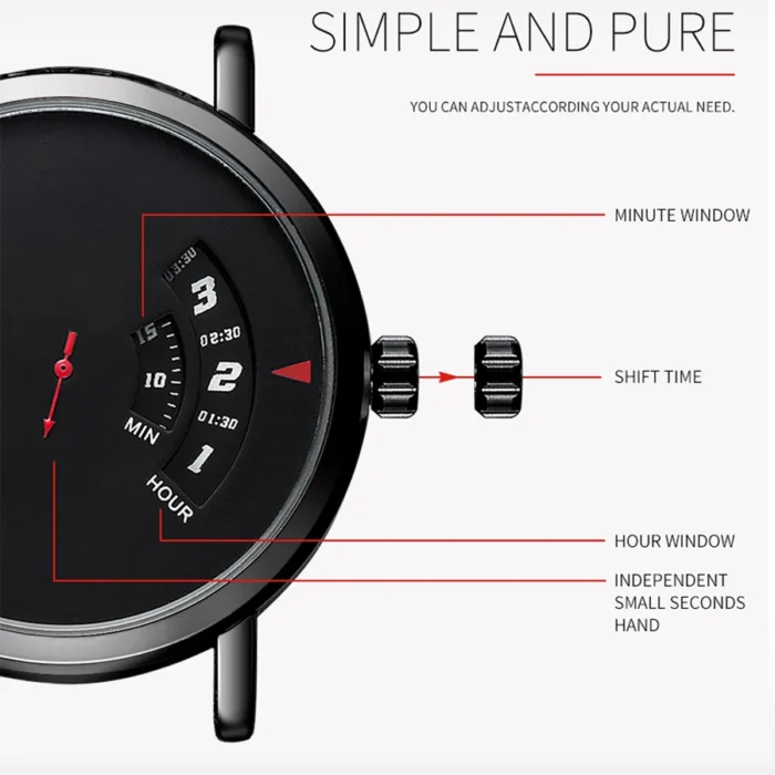 UTHAI CQ57 Men's Quartz Watch, Watch Leather Strap, Sports, Business, Leisure, Waterproof Top Brand, Simple Men's Watch - Image 5