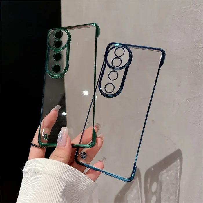 Ultra Thin Plating Frameless Case For vivo V40 V30 S19 S18 Pro V30Pro 5G Hard PC Clear Camera Protect Back Cover Shell - Image 1