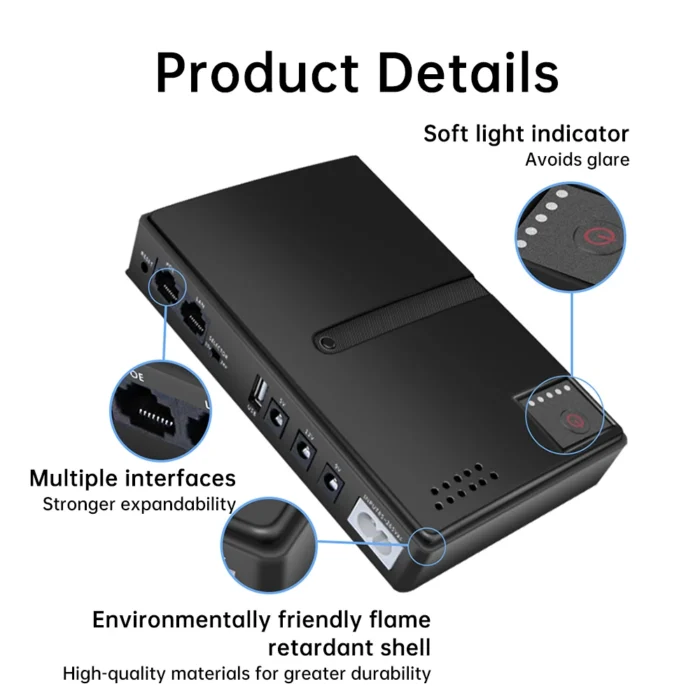 AC85-265V DC1018L Router 5V9V12V Optical Cat Monitor Backup Uninterruptible DC Power Supply Charger Cell Phone UPS No Battery - Image 2