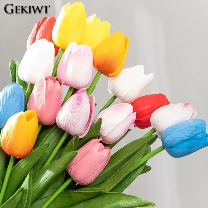 5/10/20 pcs Tulip Flower Artificial Tulip Bouquet PE Foam Home Garden Bouquet Decoration Flower for Wedding Home Decoration - Image 1
