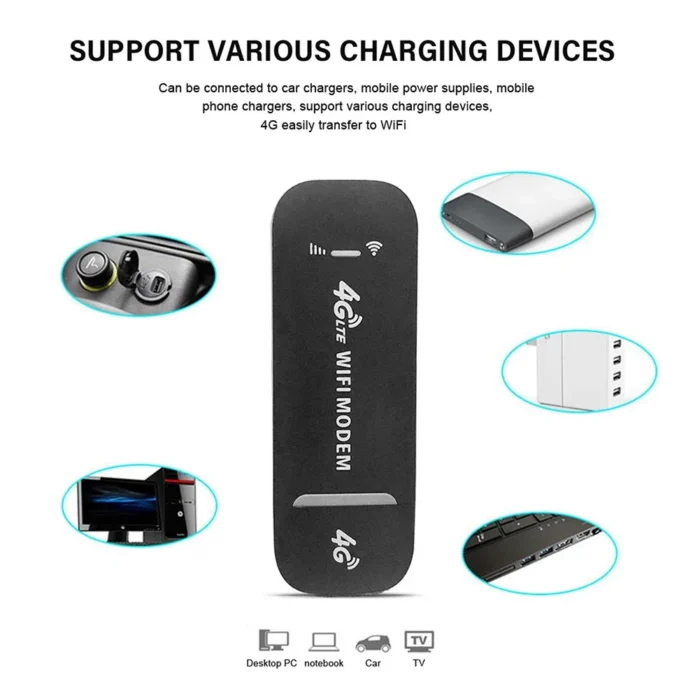 4G LTE WiFi Router 150Mbps Pocket Hotspot USB Mobile WiFi Router SIM Card Slot Network Adapter 4G Card Router for Home Office - Image 3