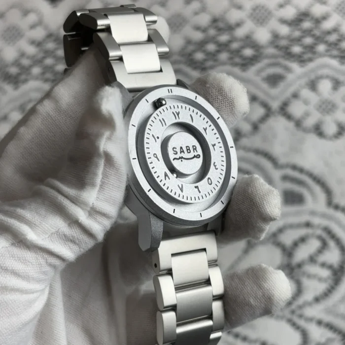 Sabr Arabic Numerals Men's Watch Magnetic Bead Hands with Graduations Custom Mirrorless Watch Gift Box Set - Image 4
