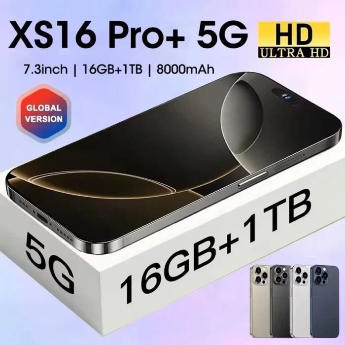 2025 New XS16 Pro Max original intelligent 5G dual card dual standby Android 14 system global version phones 8000mAh battery﻿ - Image 1