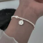 925 Sterling Silver Bracelet Partial Pearls Knots Bracelets for Women Fashion Luxury Design Bead Charm Bracelet Party Jewelry - Image 4