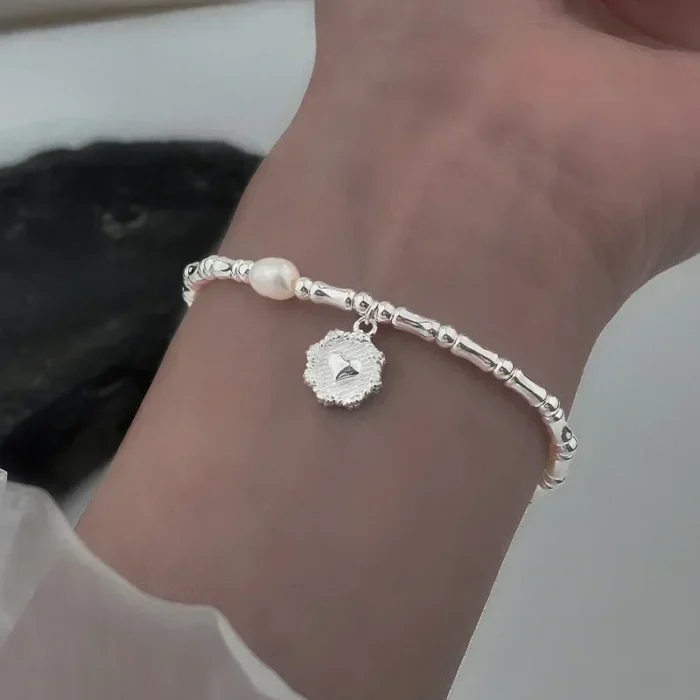 925 Sterling Silver Bracelet Partial Pearls Knots Bracelets for Women Fashion Luxury Design Bead Charm Bracelet Party Jewelry - Image 4