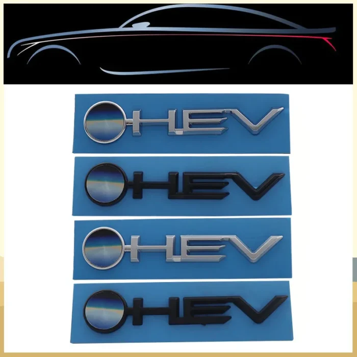 3D Car Styling HEV car Hood Fender trunk Rear Bonnet Nameplate Decal Emblem Badge Sticker for Highlander Granvia Sienna Avalon - Image 1