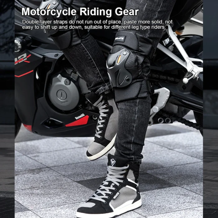 Motocross Knee Pads Adjustable Riding Elbow Guard Shockproof Racing Knee Pads Motorcycle Elbow Protector for MTB Riding Off-Road - Image 3