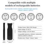 1pc 3.6V Button Battery Charger For Lithium Battery Ml2032 Lir2032 Lir2025 Lir2016 Mini Button Battery Charger - Image 5