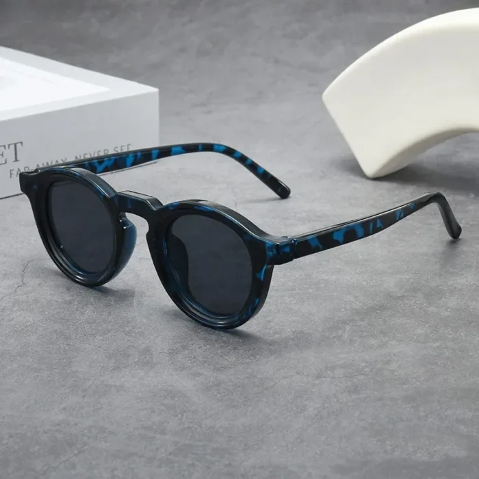 New Retro Round Small Frame Sunglasses Personalized High-end Men's and Women's Glasses Fashion Trend UV Resistant Sunglasses - Image 4