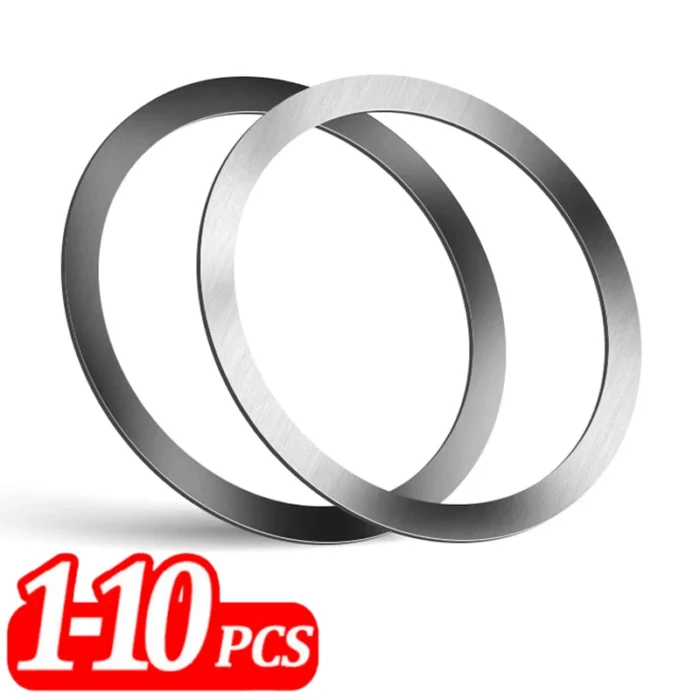 1-10Pcs Metal Sticker Ring For iPhone 15 16 Pro Max Magsafe Wireless Charger Magnetic Phone Holder Stainless Steel Plate - Image 1