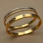 XCB-017 Fashion Stacking Stainless Steel Crystal Charm Gold Color Bracelet Women's Jewellery Bangle Party Gift - Image 5