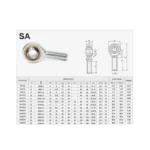 Free Shipping 5mm6mm8mm10mm12mm Rod End Male/Female SA SI T/K POSA8 PHSA8 Ball Joint Metric Threaded Rod End Bearing - Image 6