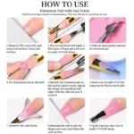 8ml Clear Non Stick Hand Solid Extension Nail Gel Polish Carving Flower Nail Art Building UV Gel Acrylic Varnish Manicure DIY - Image 6