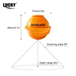 Lucky-Wireless Sonar Fish Finder Sea Fish Detect Portable Sounder WIFI 135ft (45m) Depth IOS Android FF916 - Image 2