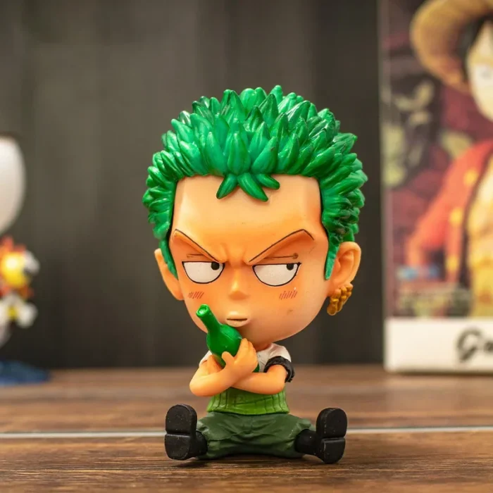 Bandai Q Version One Piece Luffy Usopp Nami Robin Chopper Sanji Brooke Ace Anime Hand-made PVC Figure Toys Model Doll - Image 3