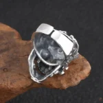Vintage Skull Ring Men Punk Jewelry Ring Adjustable Size - Image 4