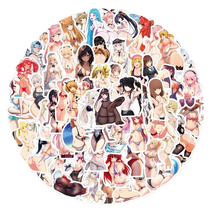 10/30/60/120pcs Cartoon Hentai Sexy Anime Girl Stickers Adult Waifu Decoration Decals DIY Phone Case Notebook Laptop Sticker Toy - Image 2