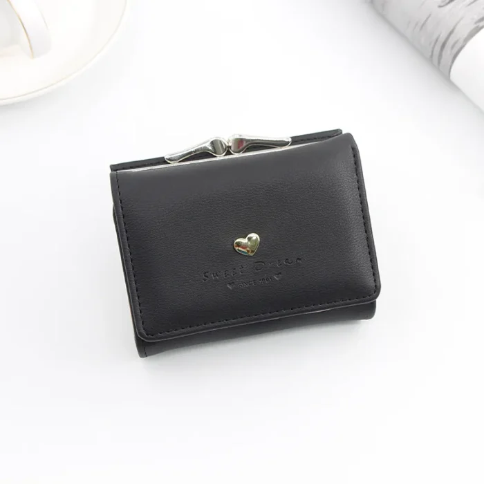 Small Women Wallet loving heart Short Women's Wallet Card Holder Girls Mini Woman Fashion Lady Coin Purse for Female Clutch Bag - Image 6