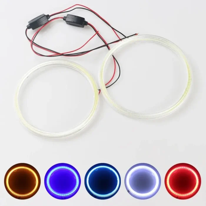 60mm 70mm Car COB LED Headlight Angel Eyes Bulb Halo Ring Lamp DC 12V DRL Fog Daytime Running Light Motorcycle Decorative Lights - Image 1